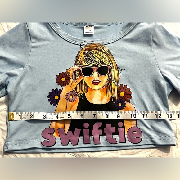 Swiftie Blue Kids Crop Top - Picture 3 of 6